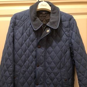 Burberry corduroy collar quilted jacket